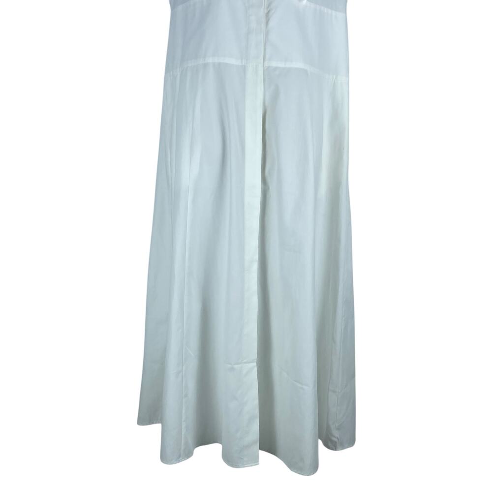 Brochu Walker The Aurora Ruffle Midi Dress Pockets Cotton White Size L - Picture 7 of 12
